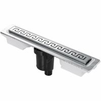 Душевой лоток Berges B1 Antik 500 091023 с решеткой Хром глянец — фото 1, Душевые лотки