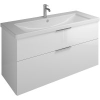 Тумба с раковиной Burgbad Eqio 120 SEYQ123F2009C0001*1 подвесная Белая глянцевая — фото 1, Мебель для ванной