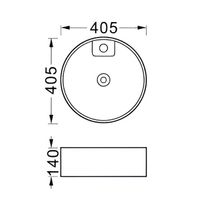 Раковина Aquatek Европа 40 AQ5212-MW Белая матовая — фото 2, Раковины накладные