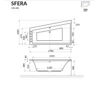 Акриловая ванна Excellent Sfera 170х100 L WAEX.SFL17WH без гидромассажа — фото 5, Ванны