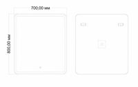 Зеркало Art&Max Vita AM-Vit-700-800-DS-F с подсветкой с сенсорным выключателем — фото 5, Мебель для ванной