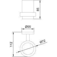Стакан для зубных щеток Nofer Niza 16861.B Хром — фото 2, Мыльницы