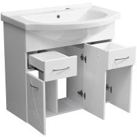 Товар: Тумба под раковину Stella Polar Фантазия 80 SP-00000229 Белая - фото 3 Тумба под раковину Stella Polar Фантазия 80 SP-00000229 Белая — фото 3, Мебель для ванной