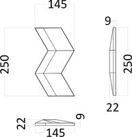 Гипсовая 3д панель Artpole Elementary Mercury M-0049 145x250 мм — фото 10, Гипсовые 3Д панели