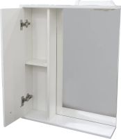 Зеркало со шкафом DIWO Дмитров 60 L СО-Дм04060-011Л с подсветкой Белое — фото 6, Мебель для ванной