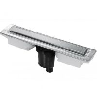 Душевой лоток Berges C1 Norma 400 090035 с решеткой Хром матовый — фото 1, Душевые лотки