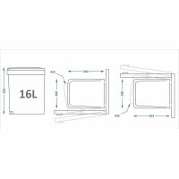 Товар: Ведро для мусора Alveus Albio 16L 224311 Хром - фото 3 Ведро для мусора Alveus Albio 16L 224311 Хром — фото 3, Мусорные ведра