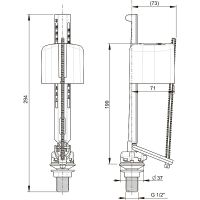 Товар: Наливная арматура Wirquin Kompact 10975024 поршневого типа G 1/2 - фото 8 Наливная арматура Wirquin Kompact 10975024 поршневого типа G 1/2 — фото 8, Прочие комплектующие для слива и канализации