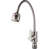 Смеситель для кухни Ростовская Мануфактура Сантехники SUS124-016F Нержавеющая сталь — фото 1, Смесители