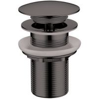 Донный клапан Boheme 612-SGM Click-Clack Оружейная сталь глянцевая — фото 1, Донные клапаны