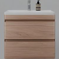 Тумба под раковину Style Line Атлантика 70 Люкс Plus СС-00002341 подвесная Ясень перламутр — фото 1, Мебель для ванной