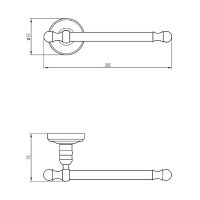 Держатель туалетной бумаги Migliore Mirella 17353 Медь — фото 2, Держатели туалетной бумаги