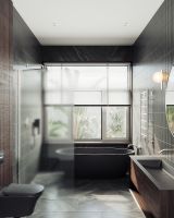 Душевая перегородка Maybah Glass MGD-680-5ш 1090x1950 в широком профиле Хром матовый стекло сатиновое — фото 3, Душевые перегородки