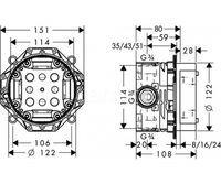 Товар: Скрытая часть для смесителя Hansgrohe Ibox Universal 01800180 G 3/4 - фото 2 Скрытая часть для смесителя Hansgrohe Ibox Universal 01800180 G 3/4 — фото 2, Комплектующие для душевого оборудования