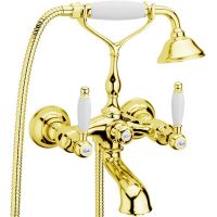 Смеситель для ванны Webert Dorian DO720201010 Золото — фото 1, Смесители