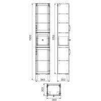 Шкаф пенал Iddis Oxford 36 OXF36N0i97 Синий — фото 8, Пеналы для ванной комнаты