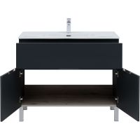 Тумба под раковину Aquanet Алвита New 100 277555 Антрацит — фото 4, Тумбы под раковину