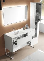 Товар: Тумба c раковиной SanVit Лира 120 L klira2120L в цвете Ral подвесная Белая глянцевая - фото 5 Тумба c раковиной SanVit Лира 120 L klira2120L в цвете Ral подвесная Белая глянцевая — фото 5, Тумбы с раковиной