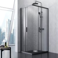 Товар: Душевой уголок AM.PM Gem S 100х80 W93G-404-100280-BT профиль Черный матовый стекло прозрачное - фото 2 Душевой уголок AM.PM Gem S 100х80 W93G-404-100280-BT профиль Черный матовый стекло прозрачное — фото 2, Прямоугольные душевые уголки