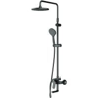 Душевая система AM.PM Sunny F0785C922 Черная матовая — фото 1, Душевые стойки