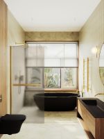 Товар: Душевая перегородка Maybah Glass MGD-728-3ш 790x1950 в широком профиле Золото стекло бронзовое матовое - фото 3 Душевая перегородка Maybah Glass MGD-728-3ш 790x1950 в широком профиле Золото стекло бронзовое матовое — фото 3, Душевые перегородки