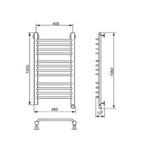Электрический полотенцесушитель Ника Trapezium ЛТ (Г2) 100/40 Хром — фото 4, Электрические полотенцесушители