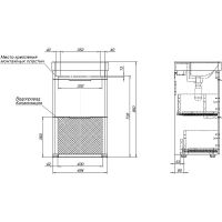 Тумба с раковиной Aquanet Ирис new 50 Белый глянец арт-312420 — фото 14, Тумбы с раковиной