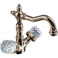 Смеситель для раковины Boheme Crystal 312-CRST Бронза — фото 1, Смесители