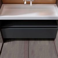 Тумба Boheme Armadi Art Vallessi UNO-S 120 897-120-A mat подвесная Антрацит матовый — фото 1, Мебель для ванной