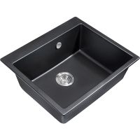 Кухонная мойка Milacio Murcia 60 Cuarzo MC.77011 Черная матовая — фото 1, Кухонные мойки