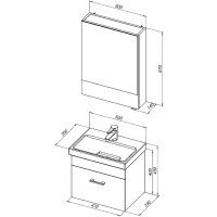 Комплект мебели для ванной Aquanet Верона 50 254065 подвесной Белый — фото 16, Комплекты мебели для ванной