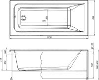 Акриловая ванна STWORKI Стокгольм 155x70 270034 без гидромассажа — фото 16, Ванны
