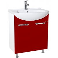 Тумба под раковину Bellezza Альфа 65 4638810000031 Белая Красная — фото 1, Тумбы под раковину
