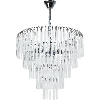 Люстра Artelamp Eliza A1009SP-6CC Белая Прозрачная Хром — фото 1, Люстры