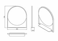 Товар: Зеркало Boheme Armadi Art Vallessi 80 550/2 с подсветкой Антрацит с сенсорным выключателем - фото 5 Зеркало Boheme Armadi Art Vallessi 80 550/2 с подсветкой Антрацит с сенсорным выключателем — фото 5, Мебель для ванной