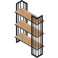 Товар: Стеллаж Sanflor Тетрис 1000 69 С20866 Дуб крафт золотой Черный муар - фото 2 Стеллаж Sanflor Тетрис 1000 69 С20866 Дуб крафт золотой Черный муар — фото 2, Стеллажи для ванной комнаты