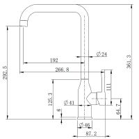 Смеситель для кухни Splenka S206.40.09 Графит матовый — фото 2, Смесители для кухни