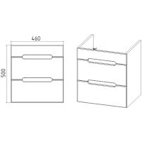 Товар: Тумба под раковину VIANT Марсель 50 VMAR50COG-T2YP подвесная Графит - фото 6 Тумба под раковину VIANT Марсель 50 VMAR50COG-T2YP подвесная Графит — фото 6, Мебель для ванной