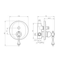 Товар: Смеситель для душа Migliore Bomond 26892 Золото - фото 2 Смеситель для душа Migliore Bomond 26892 Золото — фото 2, Смеситель для душа