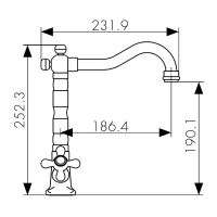 Смеситель для кухни Kaiser Carlson Style 44233 Хром — фото 2, Смесители