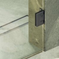 Душевая дверь Maybah Glass MGD-522-6 805x1950 на петлях Черный стекло сатиновое — фото 5, Душевые двери в нишу