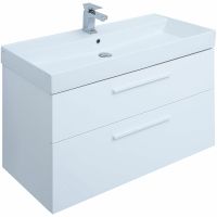 Товар: Тумба под раковину Aquanet Nova 100 249922 подвесная Белая глянцевая - фото 2 Тумба под раковину Aquanet Nova 100 249922 подвесная Белая глянцевая — фото 2, Мебель для ванной