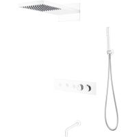 Душевая система Boheme Fusion 131-2-MW с термостатом Белая матовая — фото 1, Душевое оборудование. Душевая программа