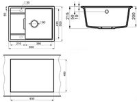 Товар: Кухонная мойка Milacio Navarra 65 Cuarzo MC.77064 Бежевая - фото 4 Кухонная мойка Milacio Navarra 65 Cuarzo MC.77064 Бежевая — фото 4, Кухонные мойки