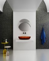 Раковина-чаша Abber Kristall 60 AT2801Opal Коричневая — фото 5, Раковины накладные