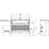 Товар: Тумба с раковиной Aquanet Монте 85 306204 подвесная Белая матовая - фото 9 Тумба с раковиной Aquanet Монте 85 306204 подвесная Белая матовая — фото 9, Мебель для ванной