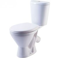 Унитаз компакт Rosa Элегант 4620008195186 Белый с бачком и сиденьем — фото 1, Напольные унитазы