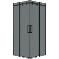 Душевой уголок Grossman Classic 80х80 300.K33.04.8080.21.10 профиль Черный матовый стекло тонированное — фото 9, Квадратные душевые уголки