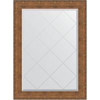 Зеркало Evoform Exclusive-G 104х77 BY 4557 с гравировкой в багетной раме - Медная кольчуга 88 мм — фото 1, Мебель для ванной