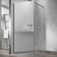 Душевая перегородка Vincea Walk-In 80 VSW-1H800MRGM профиль Вороненая сталь стекло зеркальное — фото 1, Душевые перегородки